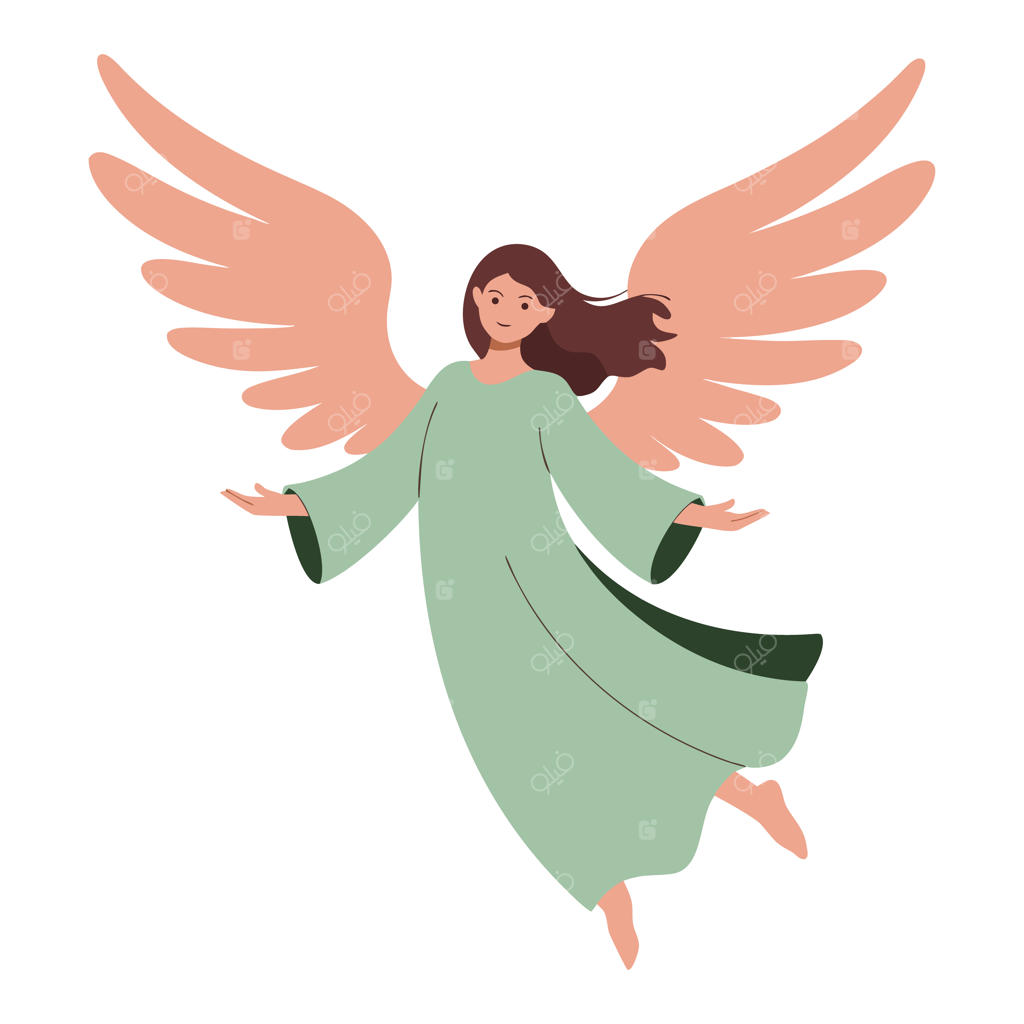 فرشته‌ی بال‌دار در حال پرواز