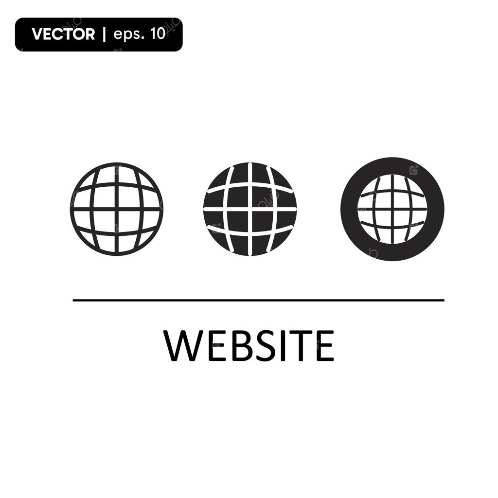 وکتور آیکون جستجوی اینترنت در ۳ طرح مختلف با پس‌زمینه سفید (فرمت EPS 10)