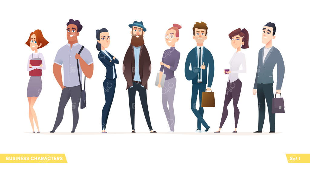 مجموعه‌ای از کارآفرینان و مدیران جوان و خوش‌آتیه در کنار هم.