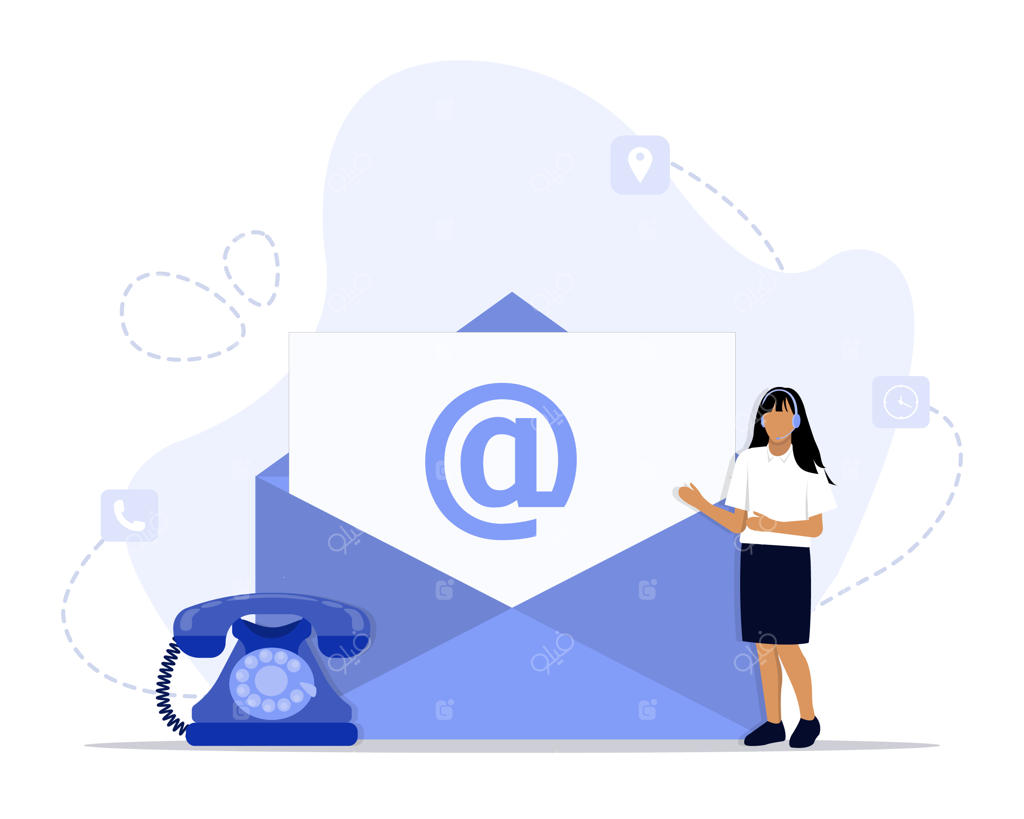 تصویرسازی مفهومی تماس با ما