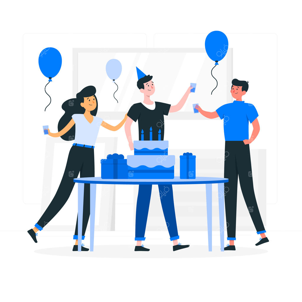 تصویرسازی مفهوم تولد مبارک