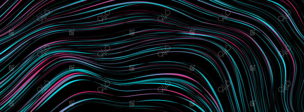 زمینه‌ی انتزاعی امواج مایع بنفش و آبی درخشان