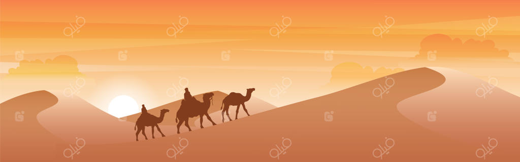 شبح شتر در دل کویر.