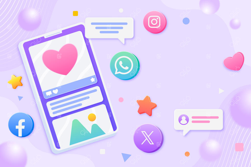 پس‌زمینه رنگارنگ برای شبکه‌های اجتماعی