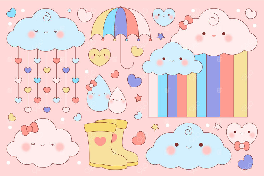 مجموعه عناصر دکوراسیون باران عشق