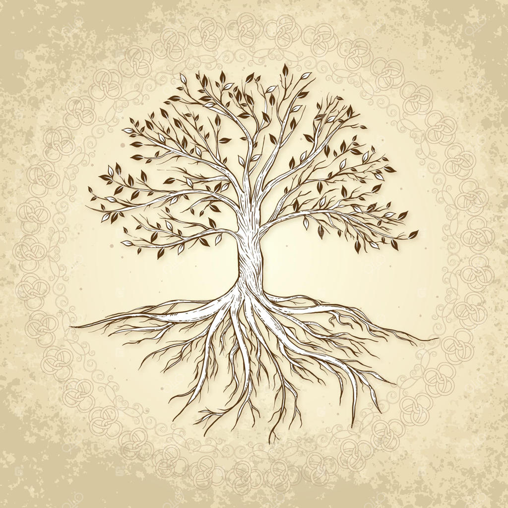 طرح دستی درخت زندگی