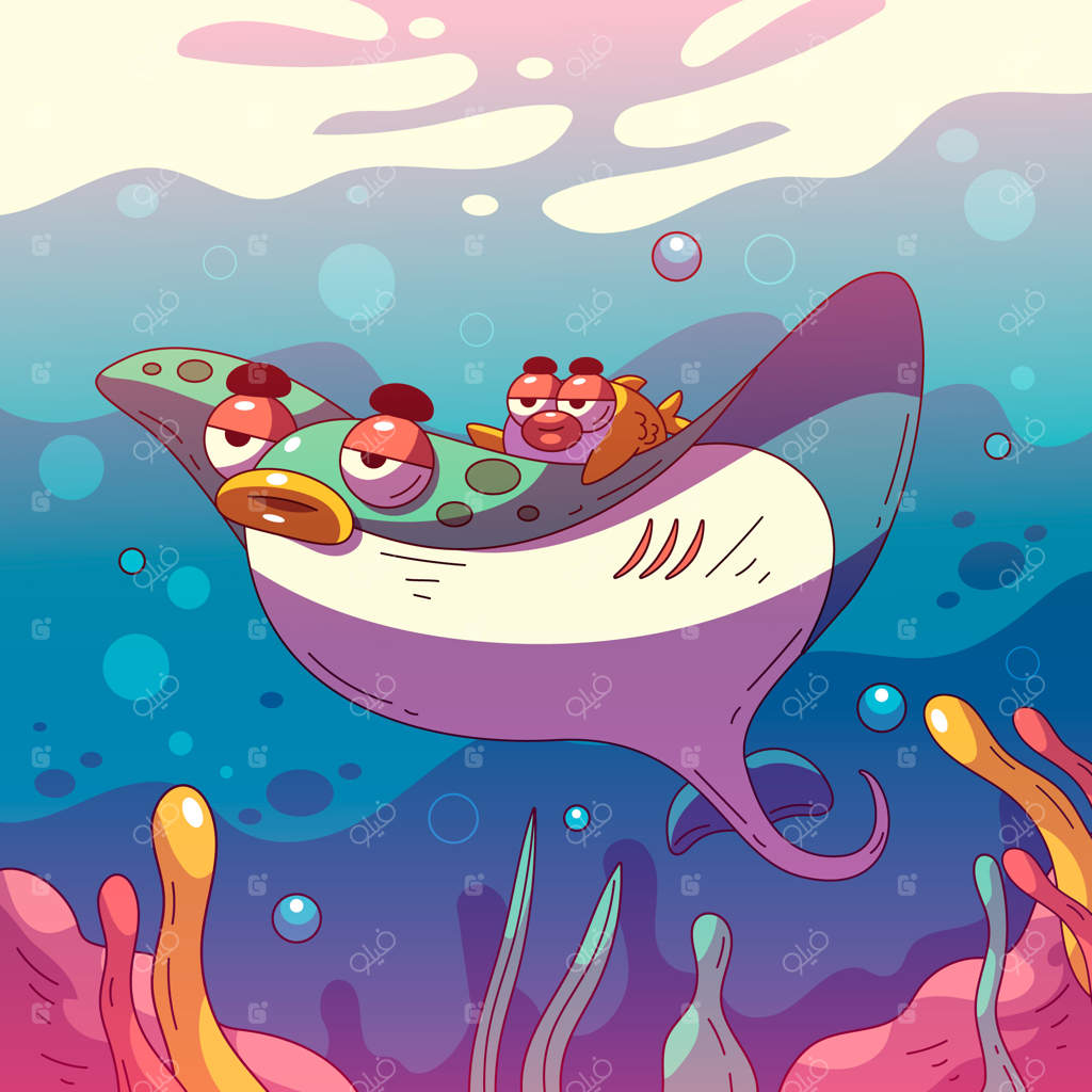 تصویرسازی حیوانات دریایی دست‌کشیده