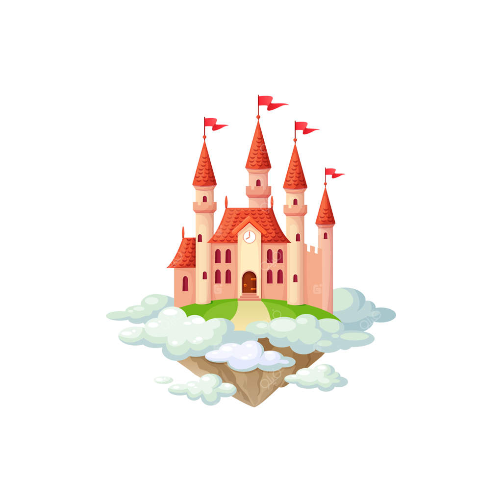 قلعه‌ نظامی قرون وسطی: قصر ملکه و پادشاه در میان ابرها