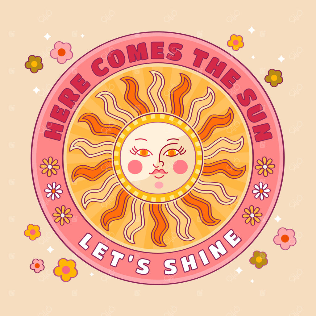 تصویر خورشید نوستالژیک دست‌ساز