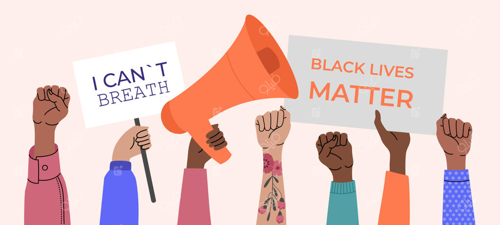 زندگی سیاهپوستان اهمیت دارد، جمعیتی که برای حقوق خود اعتراض می‌کنند.