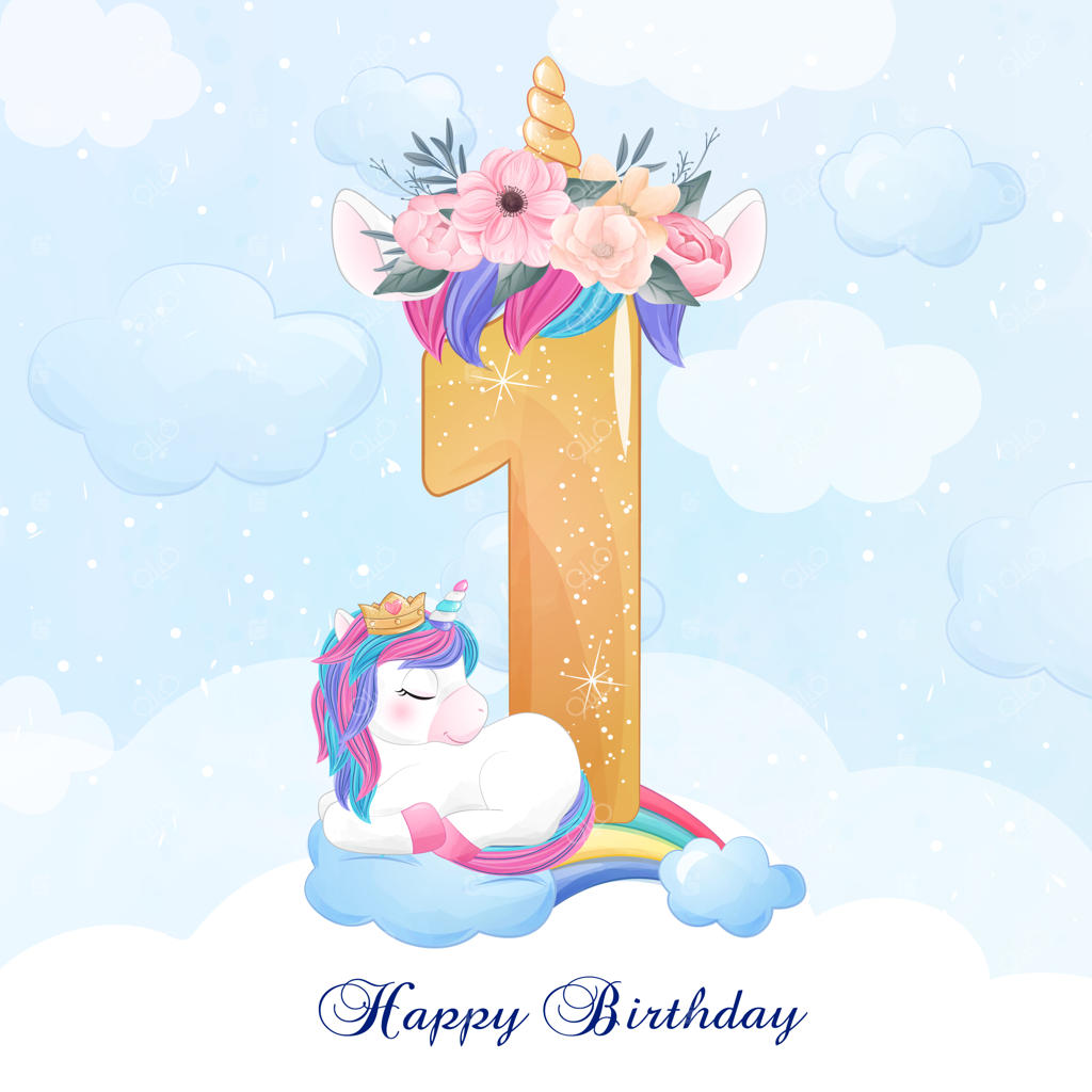 تصویر نقاشی بامزه اسب تک‌شاخ با عددگذاری