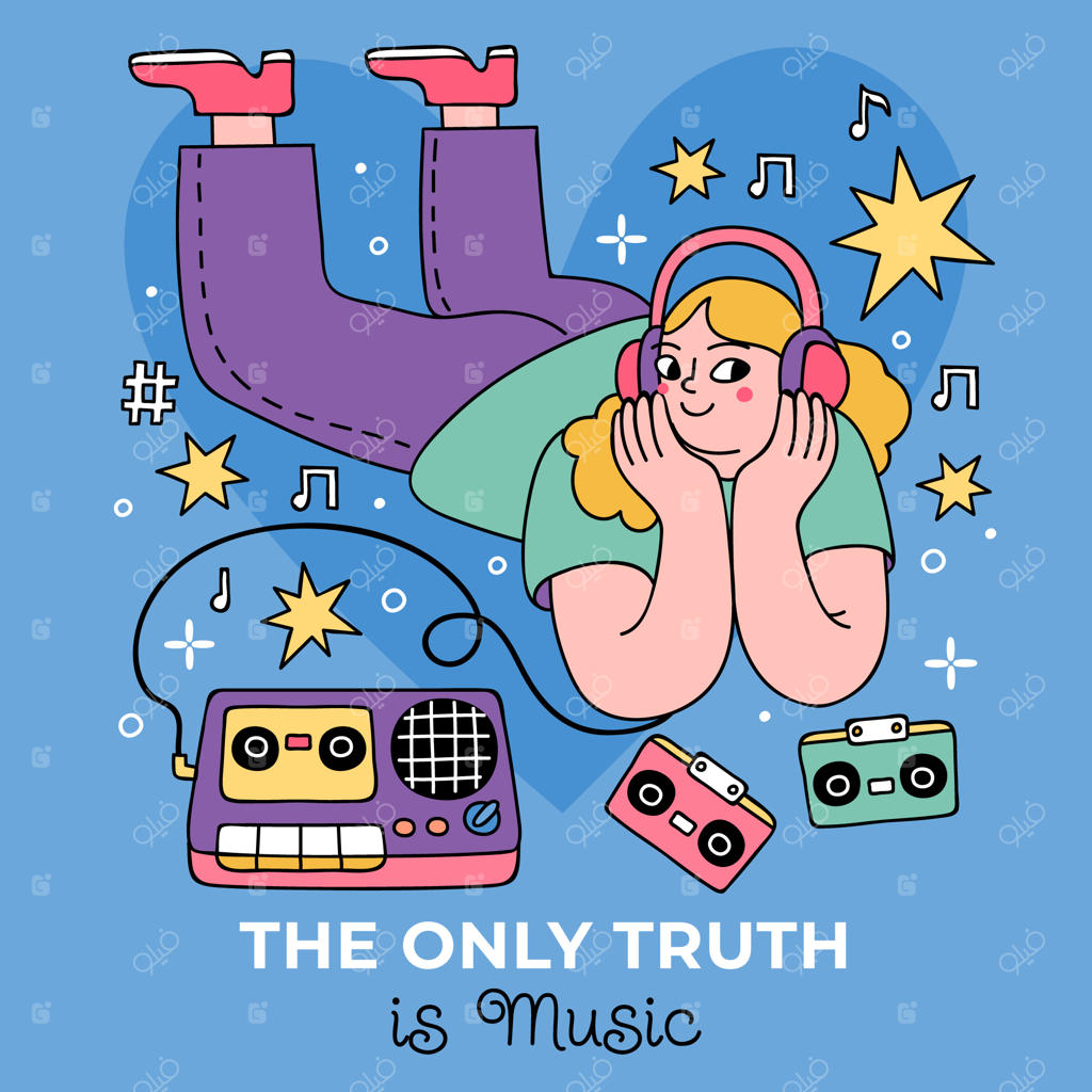 تصویرسازی دست‌کشیده روز جهانی موسیقی