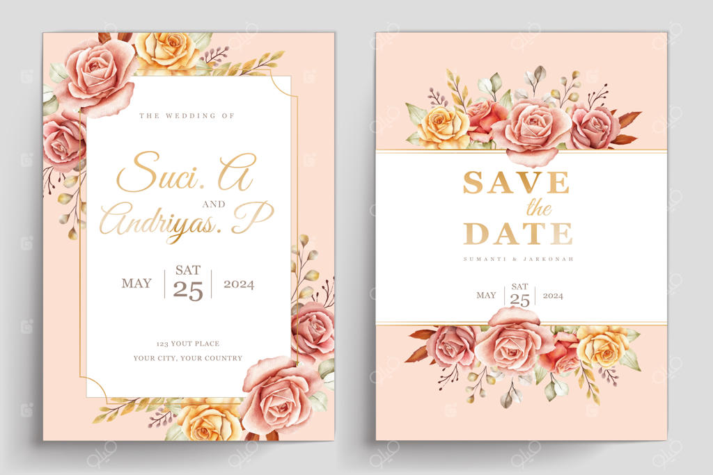 مجموعه کارت‌های دستی آبرنگی با طرح گل‌های تابستانی