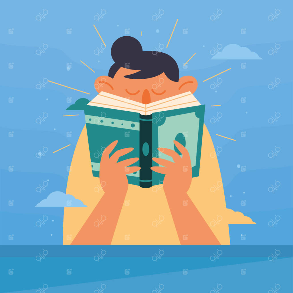 مردی که در حال مطالعه کتاب است