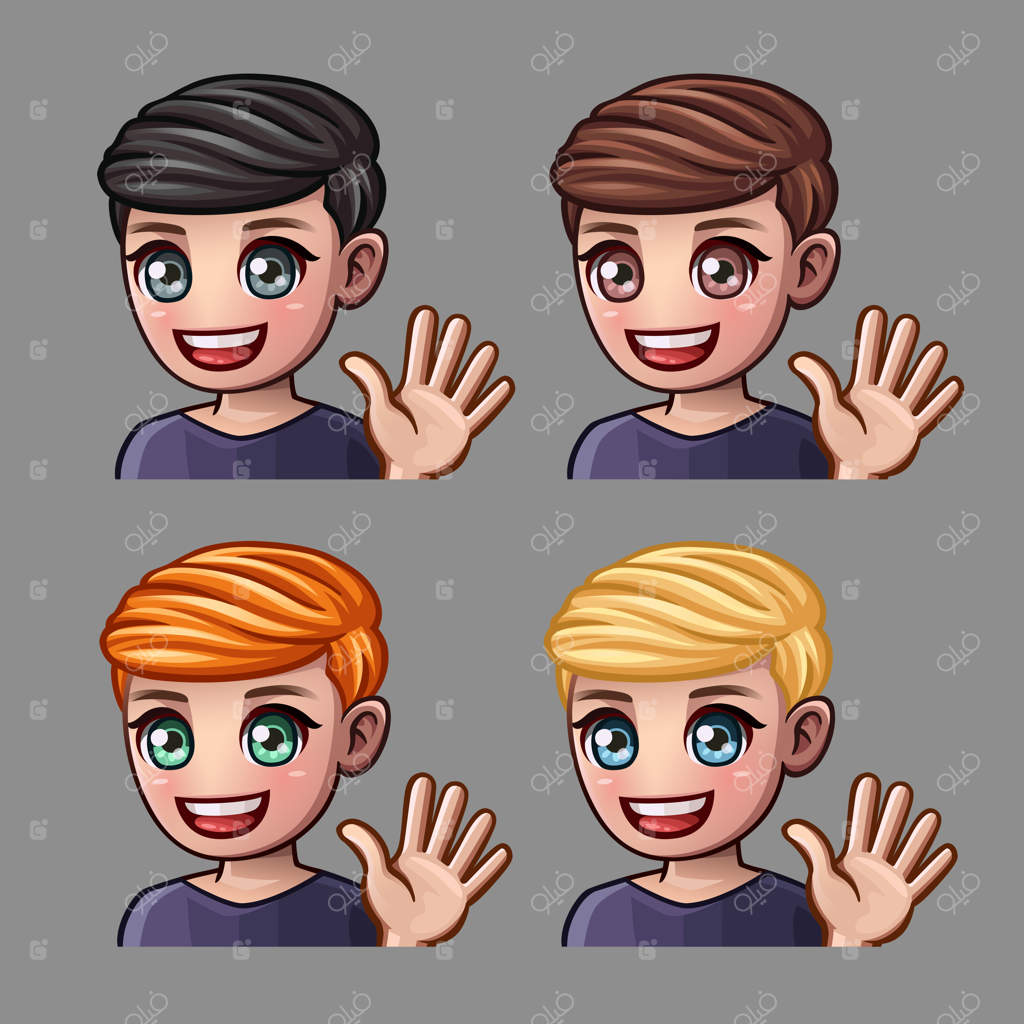 آیکون‌های احساسی و لبخند برای شبکه‌های اجتماعی و استیکرها