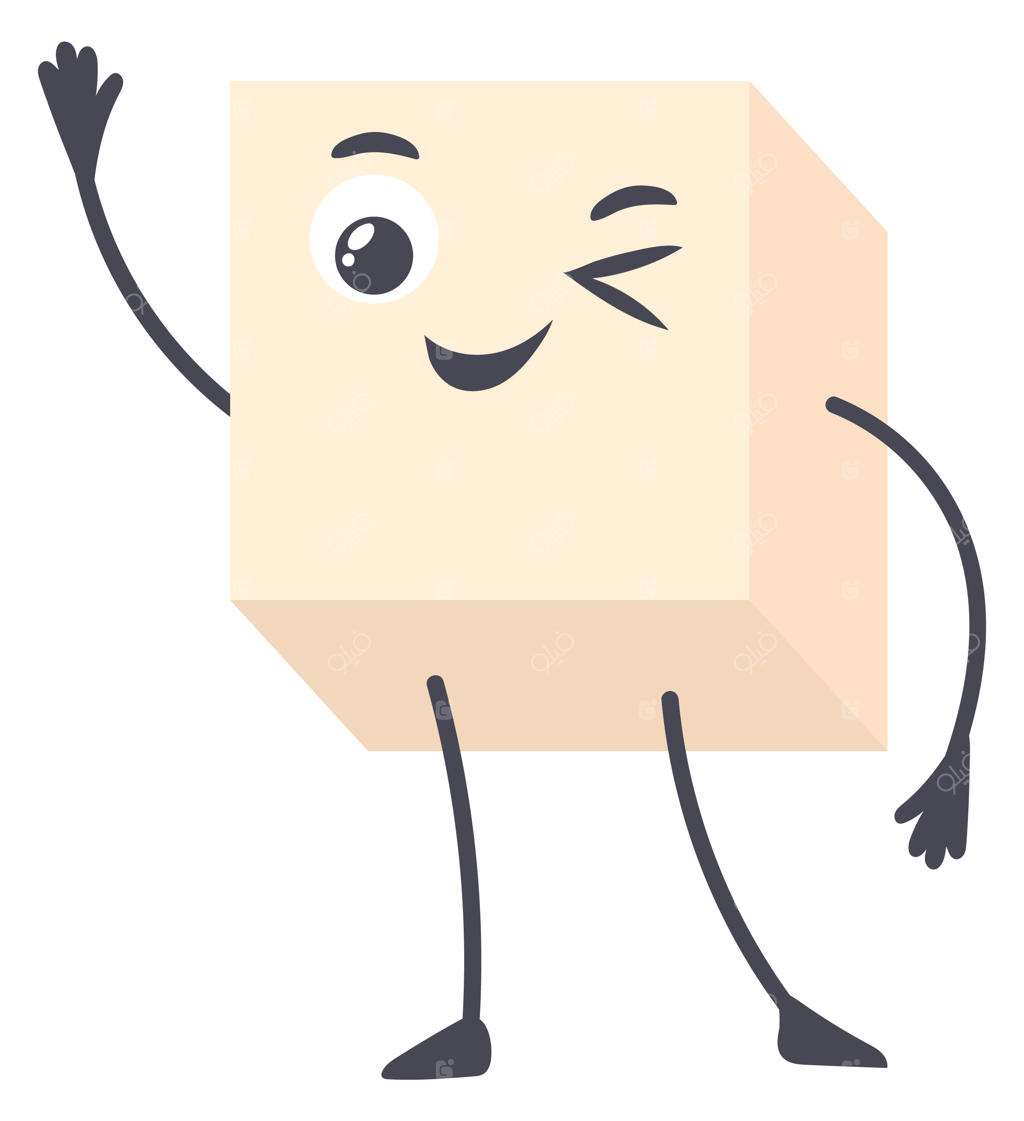 شخصیت کارتونی بامزه قند؛ در حال دست تکان دادن