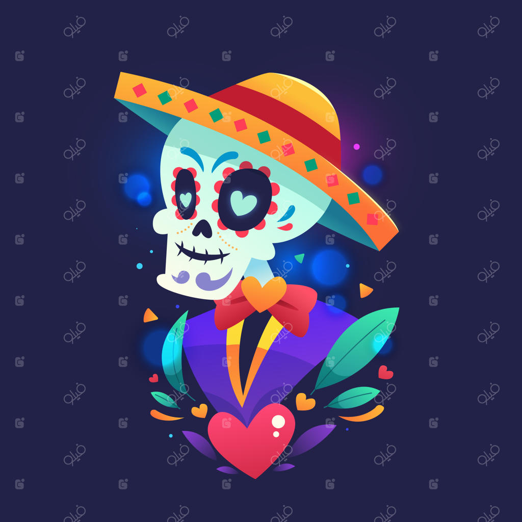 تصویر گرادیان برای جشن روز مردگان