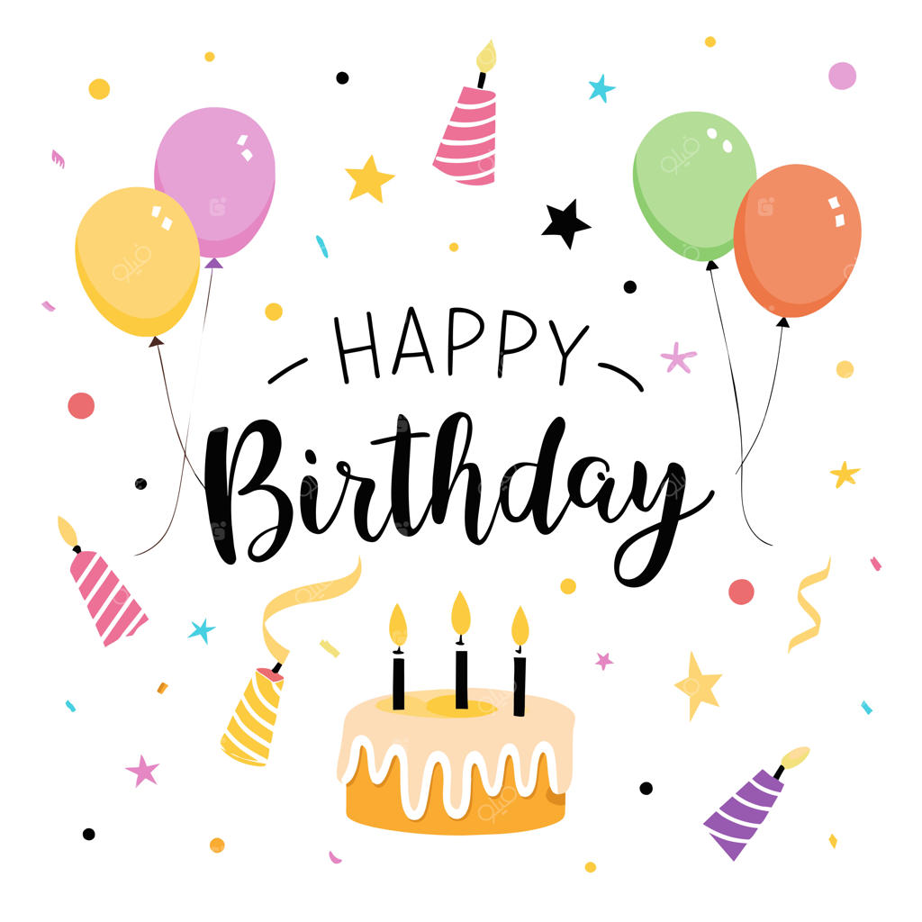 تصویرسازی وکتور کارت تبریک تولد