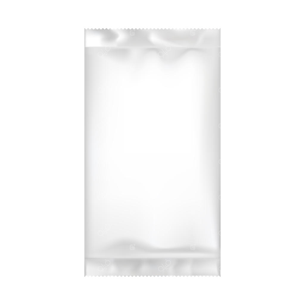 قالب بسته‌بندی خام بر روی پس‌زمینه سفید.