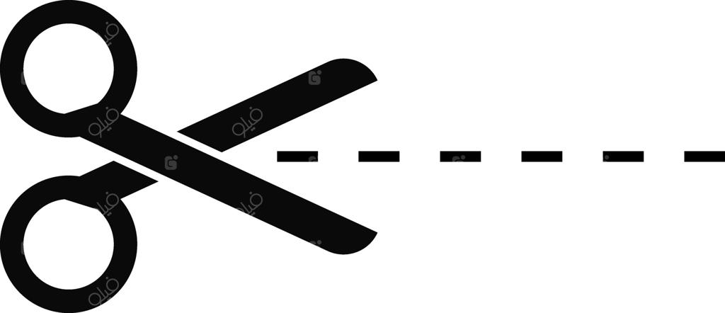 مجموعه آیکون‌ قیچی: علامت برش با خط چین روی کاغذ. نماد باز آرایشگاه، مدرسه، دفتر کار. مفهوم کسب‌وکار نشانه‌های آرایشگری