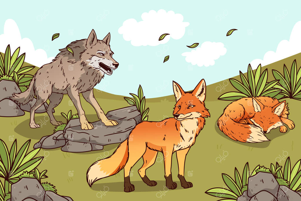 تصویری از حیوانات وحشی به صورت دستی绘绘 شده