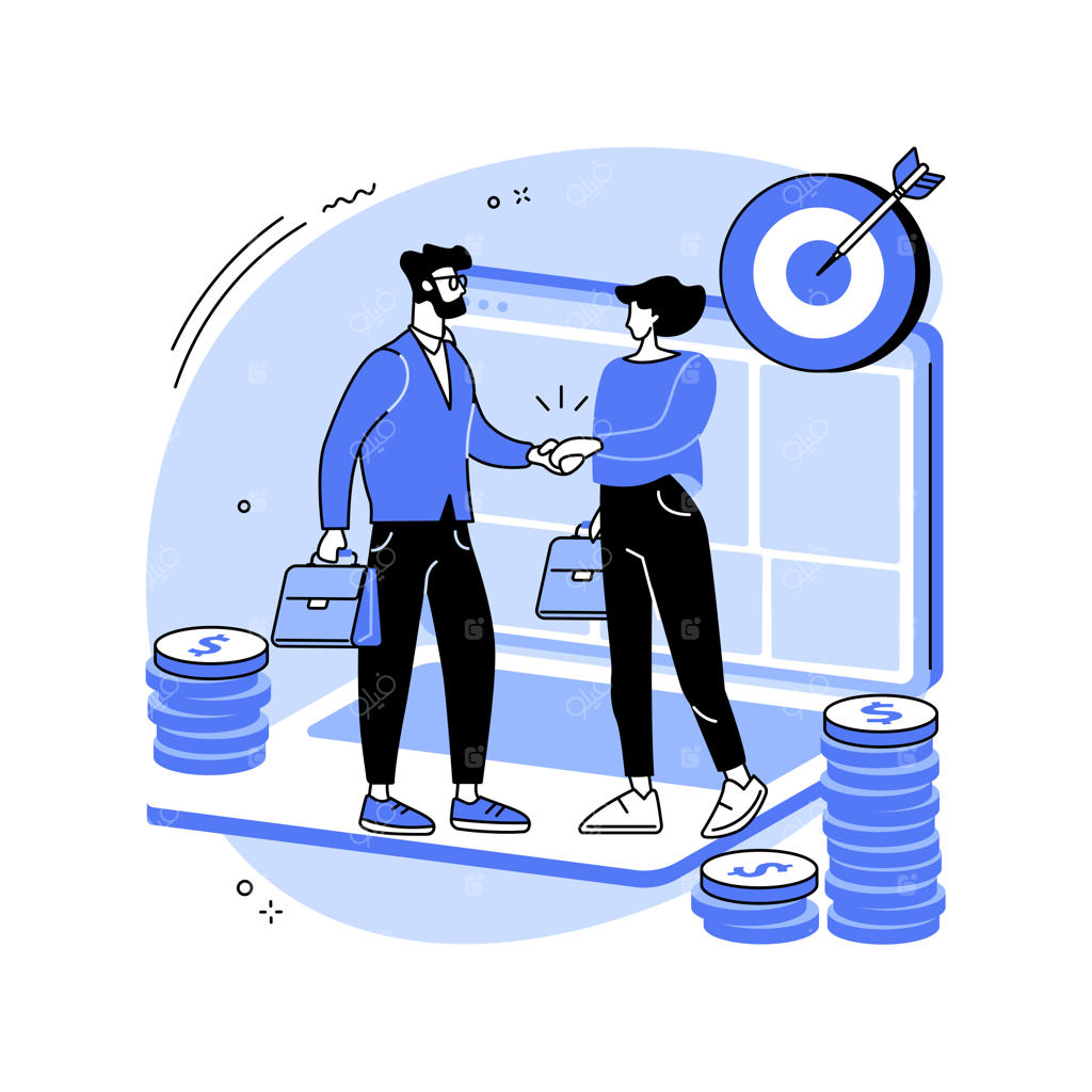 مفهوم کلی بازاریابی وابسته - تصویرسازی وکتور