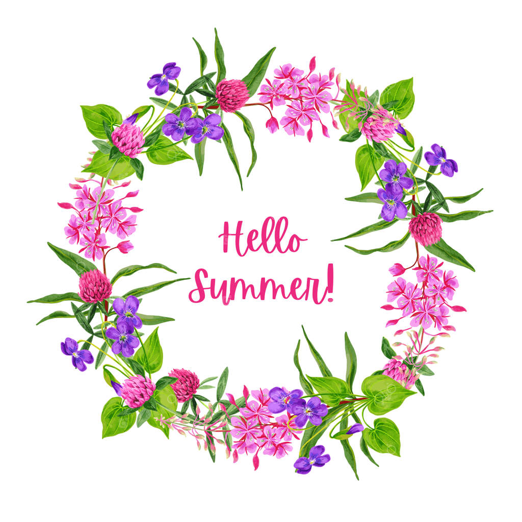 تاج گل از گل‌های وحشی با شبدر، اپیلوژی و بنفشه