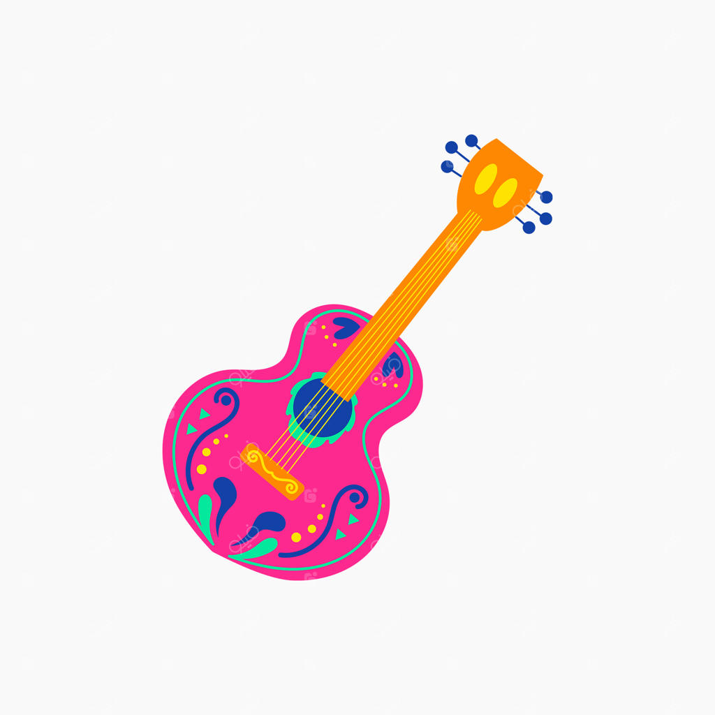 عنصر طراحی گیتار مکزیکی