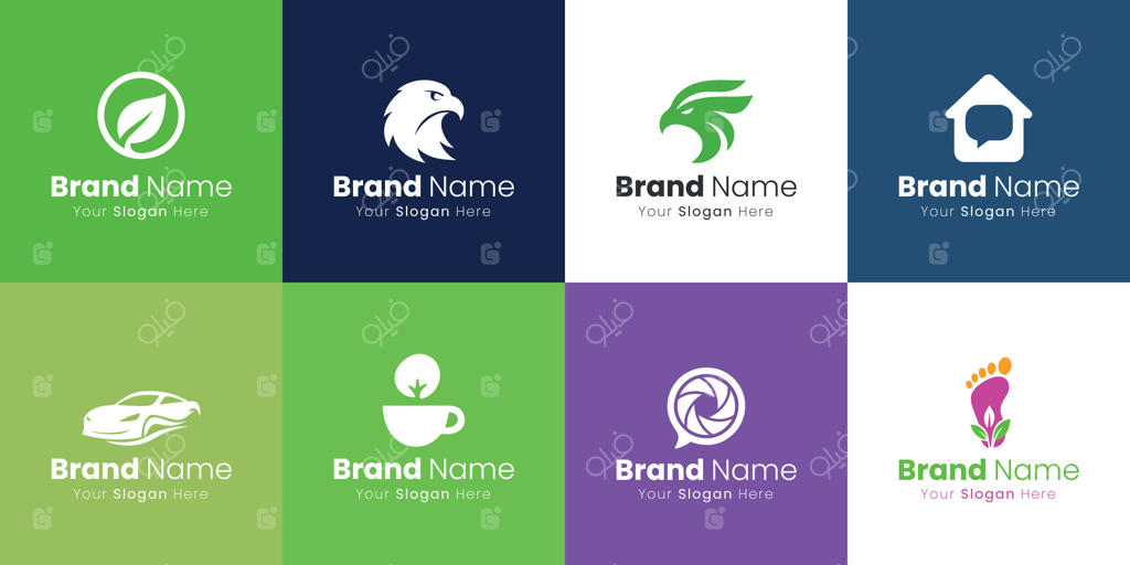 مجموعه‌ای از طراحی‌های لوگو مینیمالیستی مدرن برای برندینگ و هویت شرکتی