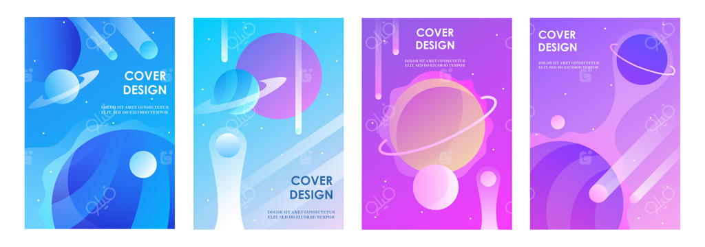 مجموعه‌ای از پس‌زمینه‌های فضایی آینده‌نگر و انتزاعی