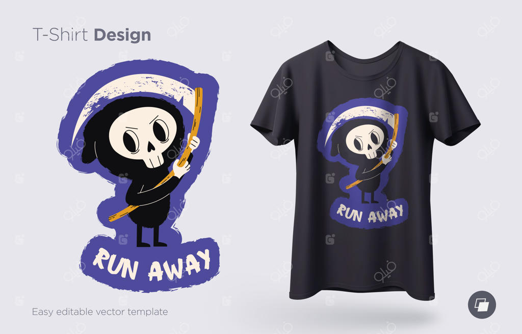 طرح خنده‌دار اسکلت برای تی‌شرت‌ها، سویشرت‌ها و سوغاتی‌ها: تصویرسازی وکتور