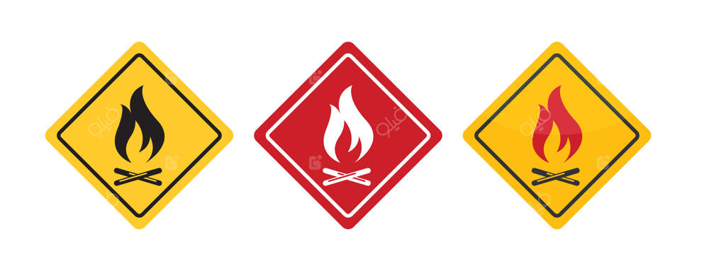 تابلوی هشدار آتش‌سوزی