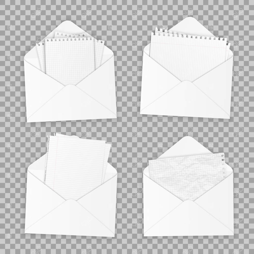 مجموعه‌ای از کاغذهای سفید واقع‌گرایانه.