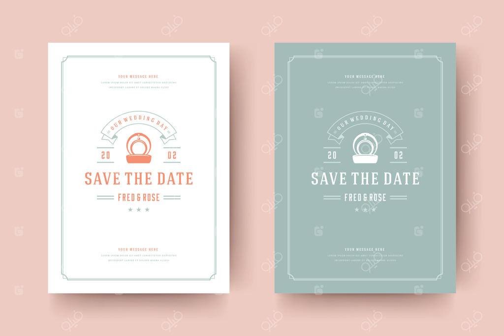 کارت دعوت و اعلام تاریخ عروسی.