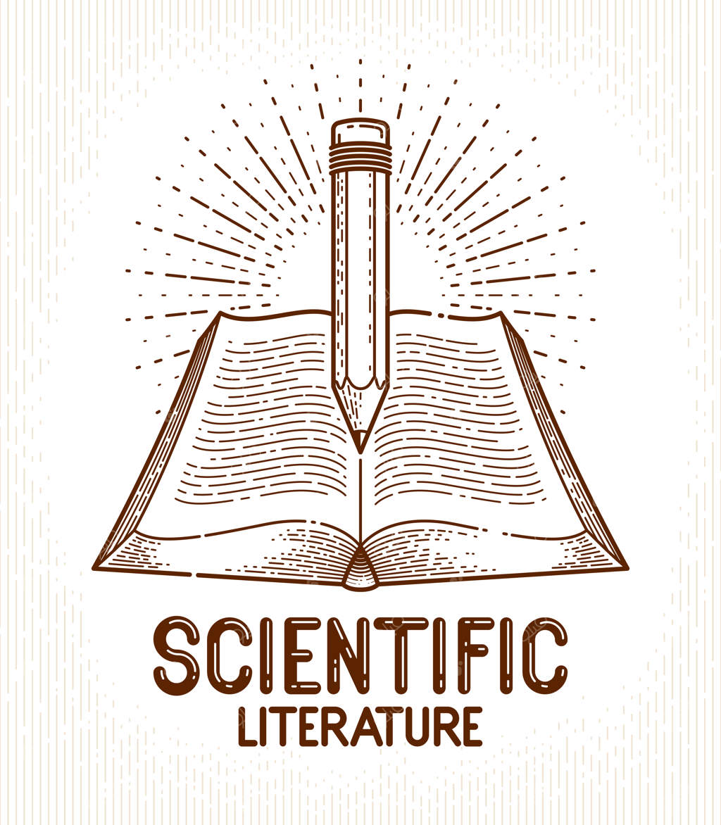 لوگوی وکتور کتاب قدیمی و مداد، نماد دانش آموزشی یا علمی، ادبیات آموزشی یا علمی.