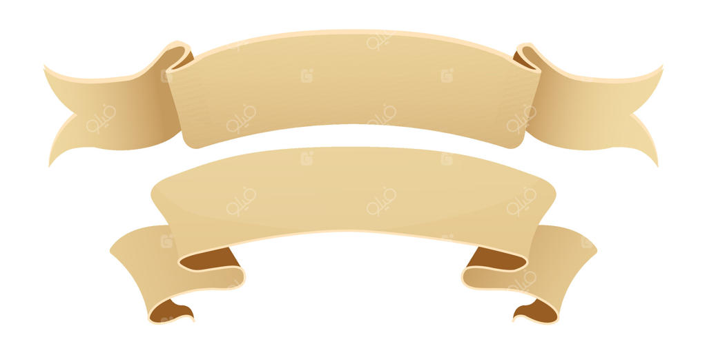 طومار کاغذ پوستی با روبان، عنصر بنر قدیمی بازی در سبک کارتونی، مجزا روی زمینه سفید. تصویر وکتور