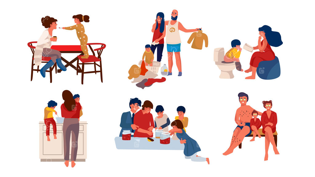 تصویر خانواده در خانه