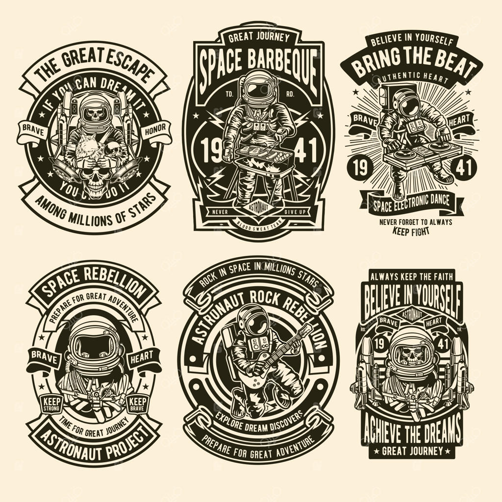 طراحی تصویر فضانورد