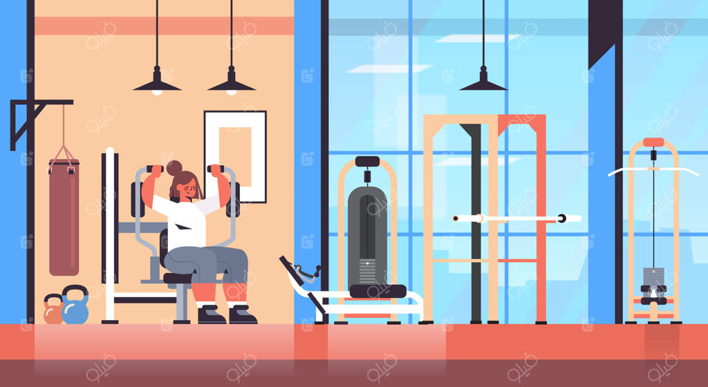 ورزشکار در حال تمرین با دستگاه - دختری که تمرینات بدنی انجام می‌دهد - سبک زندگی سالم در باشگاه مدرن