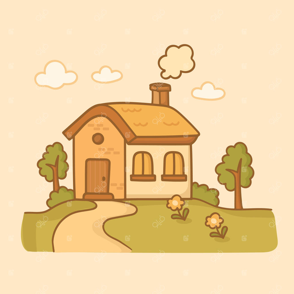 خانه نقاشی‌شده جذاب