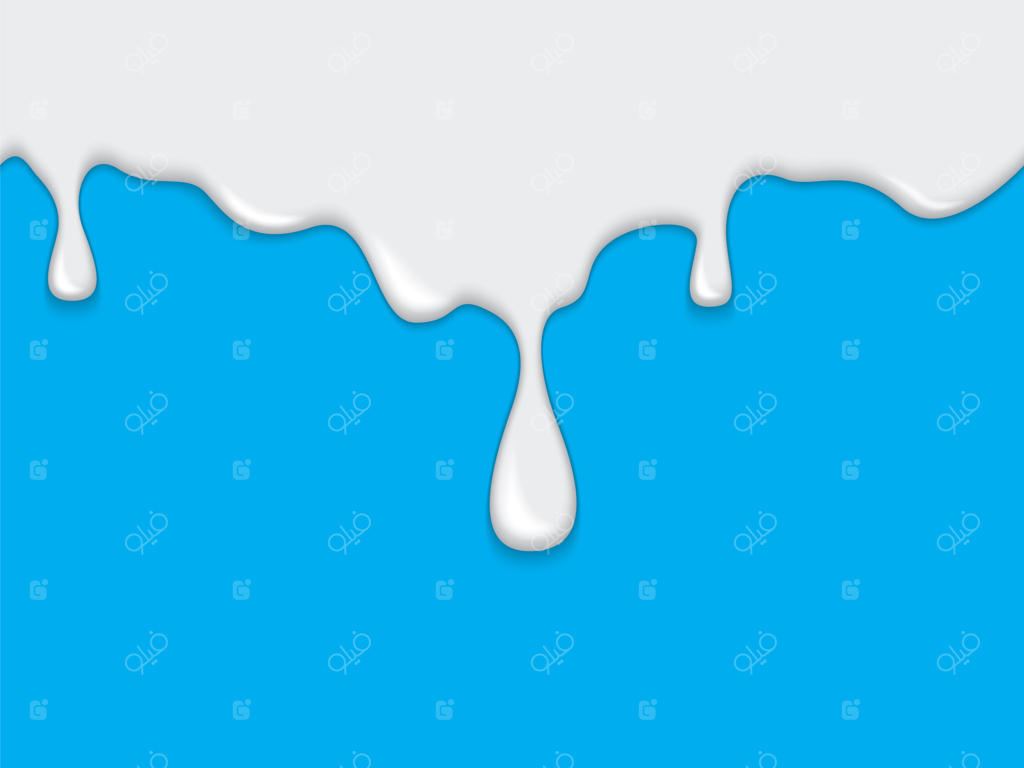 مرز یکپارچه از مایع سفید چسبنده