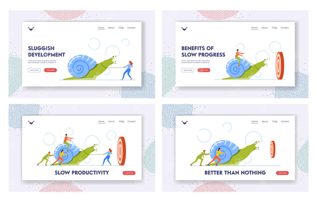 پترن صفحه فرود بهره‌وری آرام: توقف پیشرفت کسب‌وکار، تنبلی در محل کار و شخصیت‌های تجاری حلزون‌نما