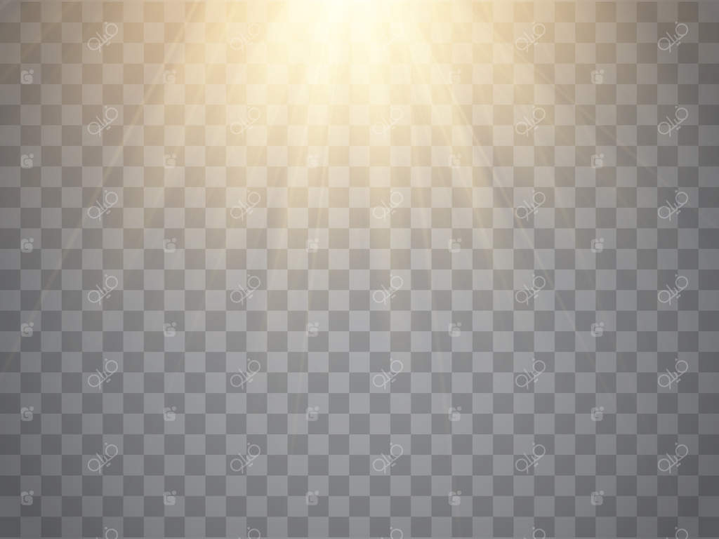 تاثیر نور، پرتوهای خورشید روی پس‌زمینه شفاف.
