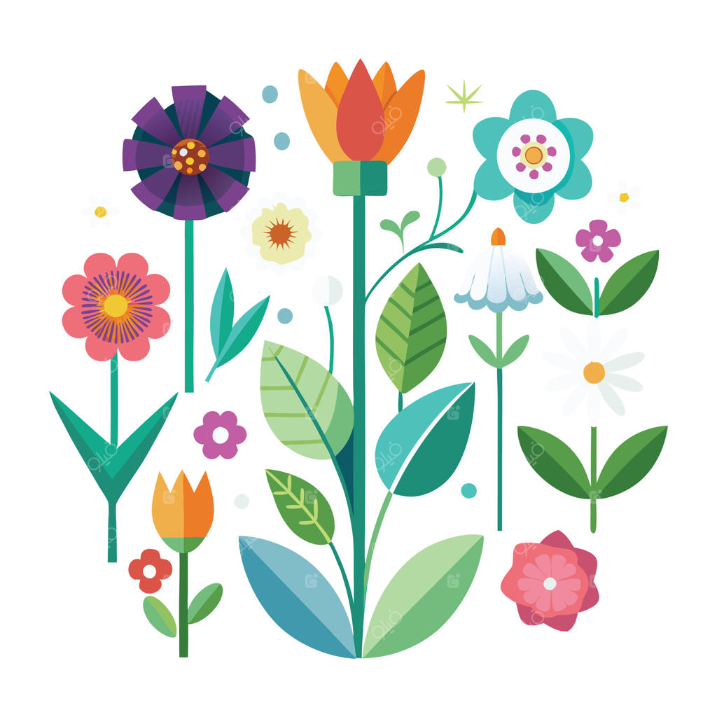 گیاهان زیبای گل‌دار: شکوفه‌های گیاهان باغی و گل‌های گیاهان بوتانیکال