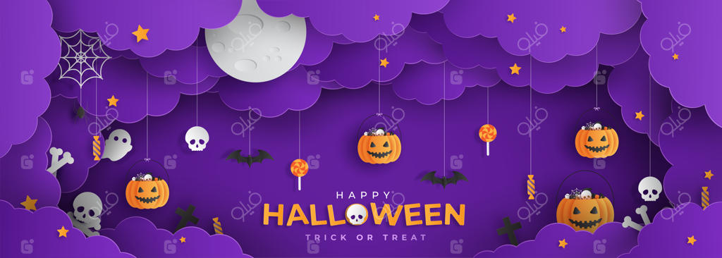 هالووین مبارک به سبک برش کاغذی