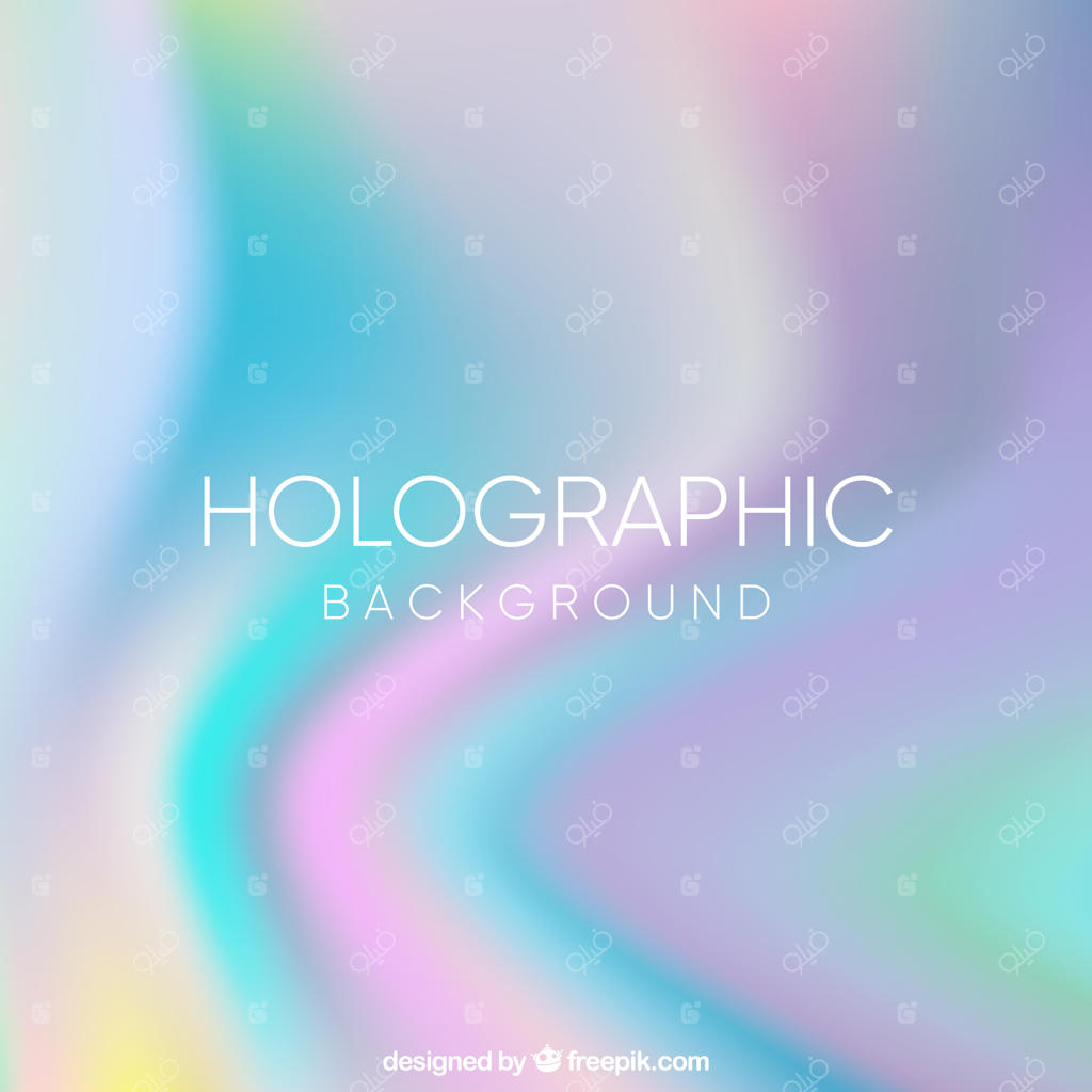 پس‌زمینه انتزاعی و تار با افکت هولوگرافیک
