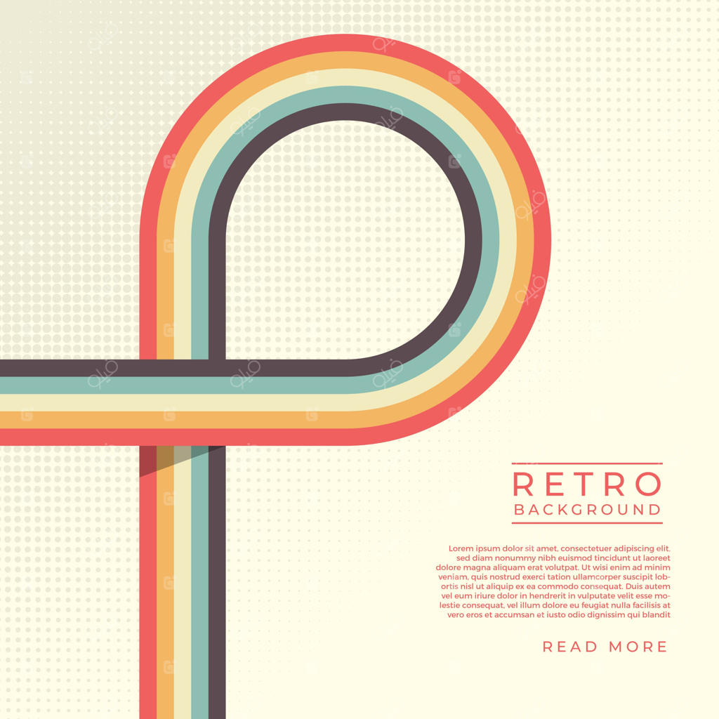 پس‌زمینه وکتور هندسی تخت با طرح رترو و وینتیج