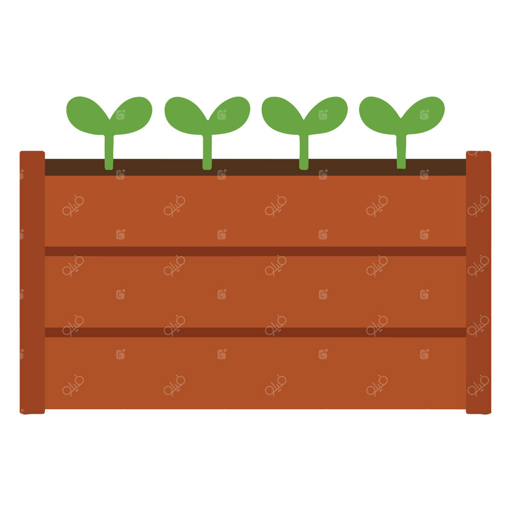 تصویر نهال‌ها، نهال‌های باغ جدا شده، کلیپ‌آرت رنگارنگ باغبانی، طراحی گرافیکی برای باغبان