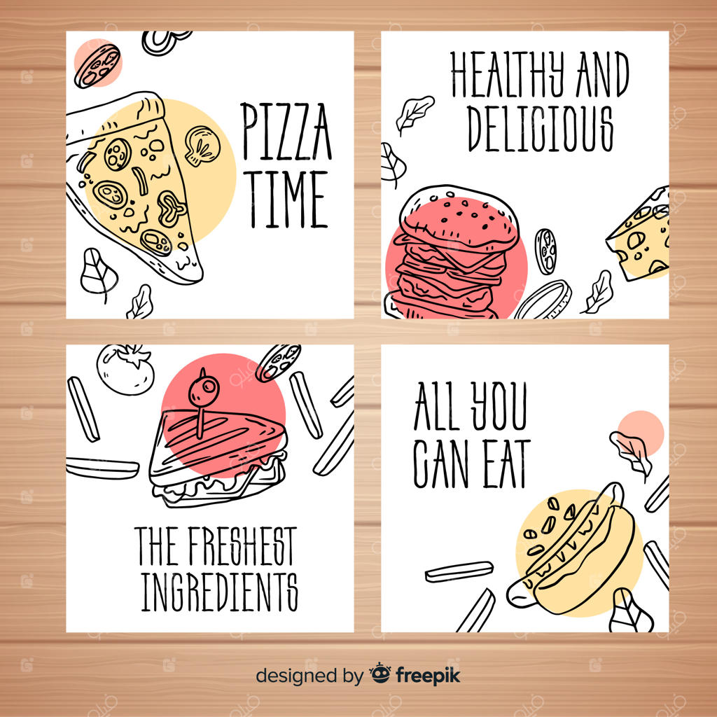 مجموعه کارت های غذایی