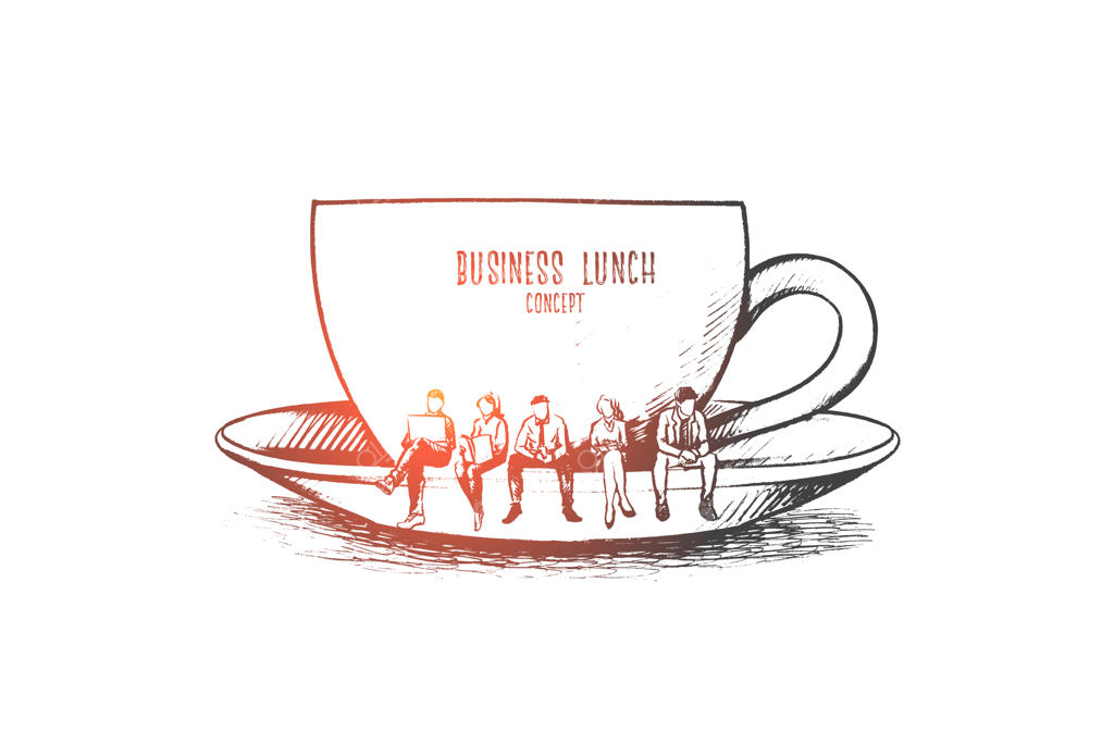 تصویرسازی مفهوم ناهار کاری